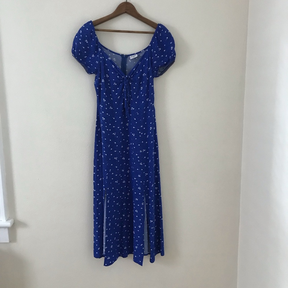 Blue Floral Women's Dress